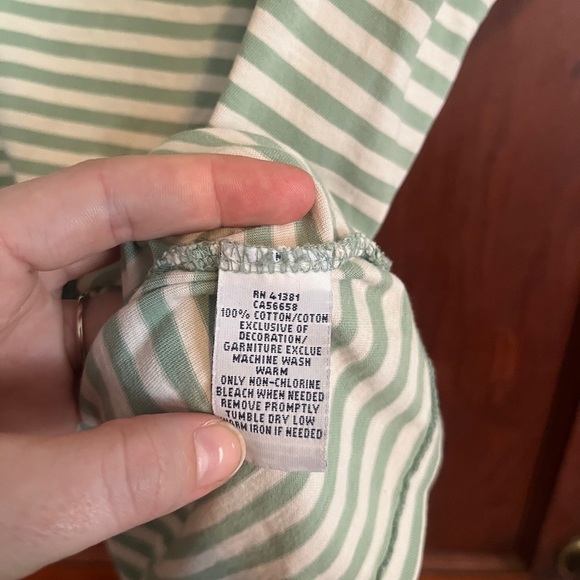 Ralph Lauren Mint Green Striped Tee - Picture 5 of 8